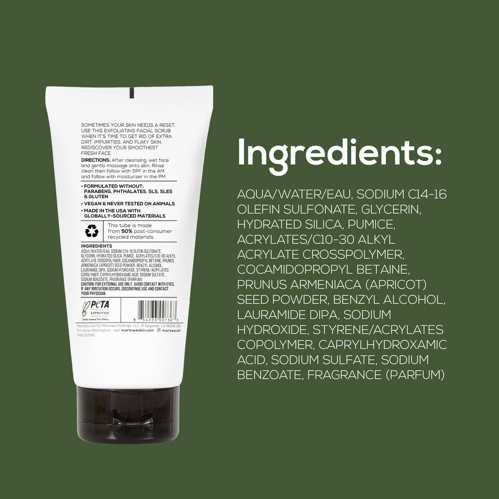 MARLOWE No. 122 ingredientes veganos para cuidado responsable.