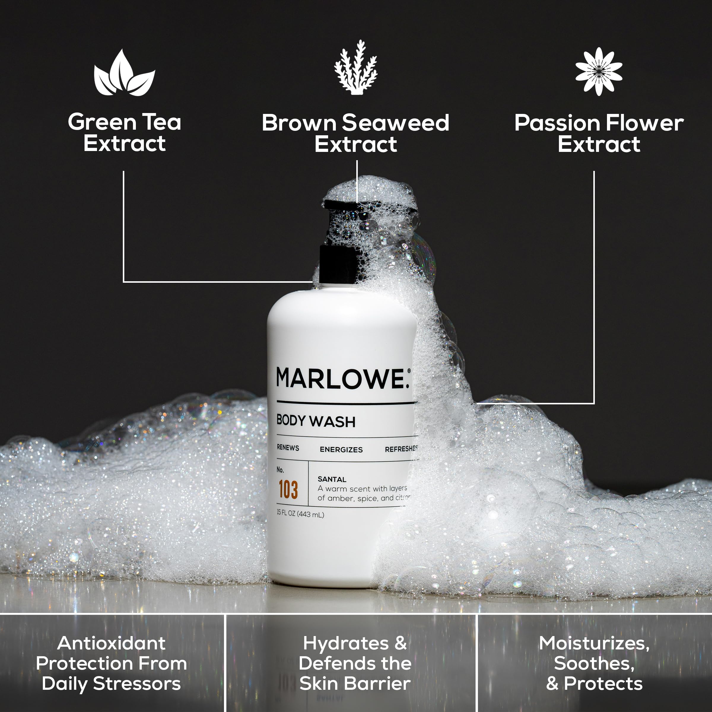 MARLOWE No.103 espuma cremosa, sensación suave tras la ducha