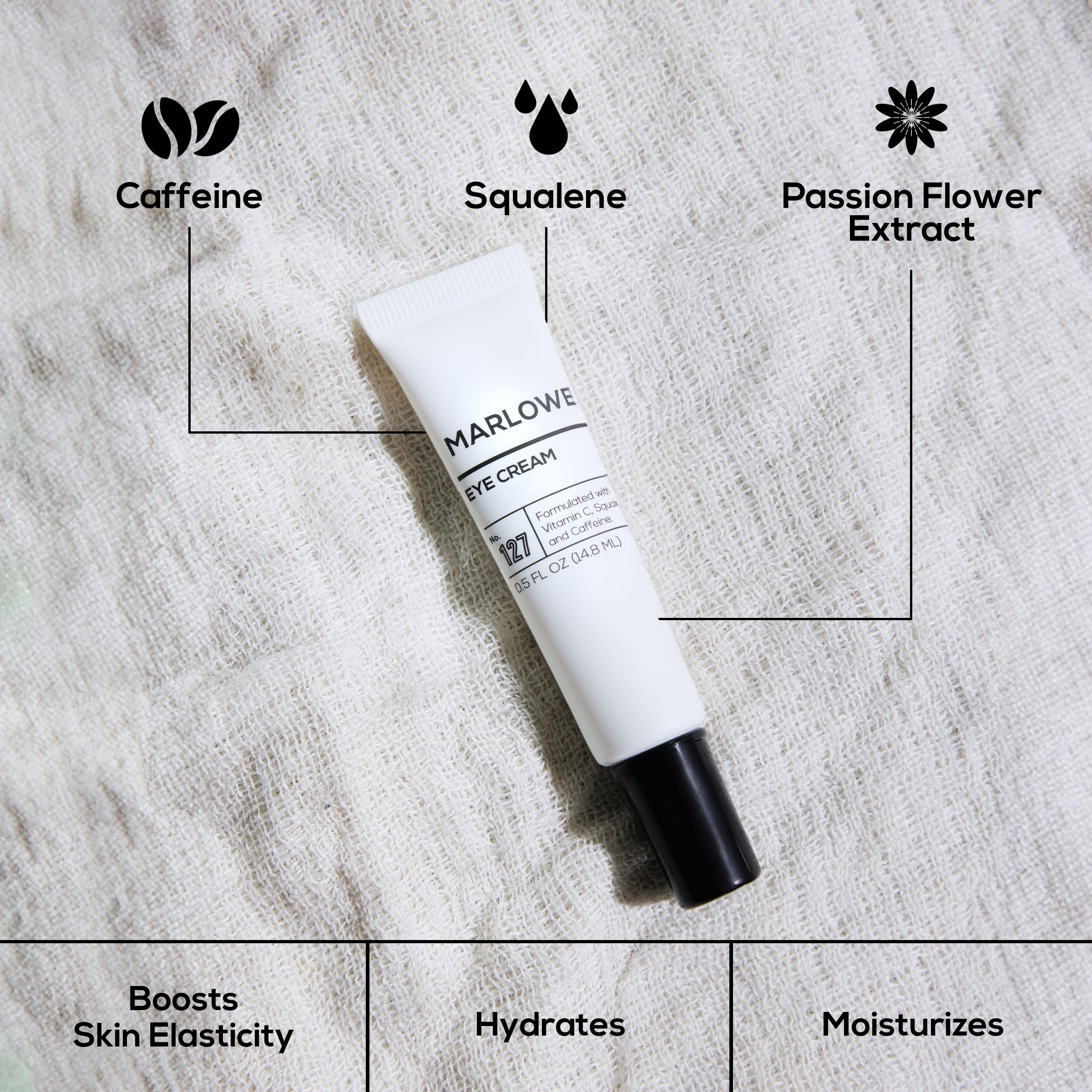 Marlowe No.127 crema ocular con squalane aporta hidratación suave.