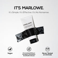 MARLOWE No.172 champú con argán y coco, ingredientes clave para hidratación.