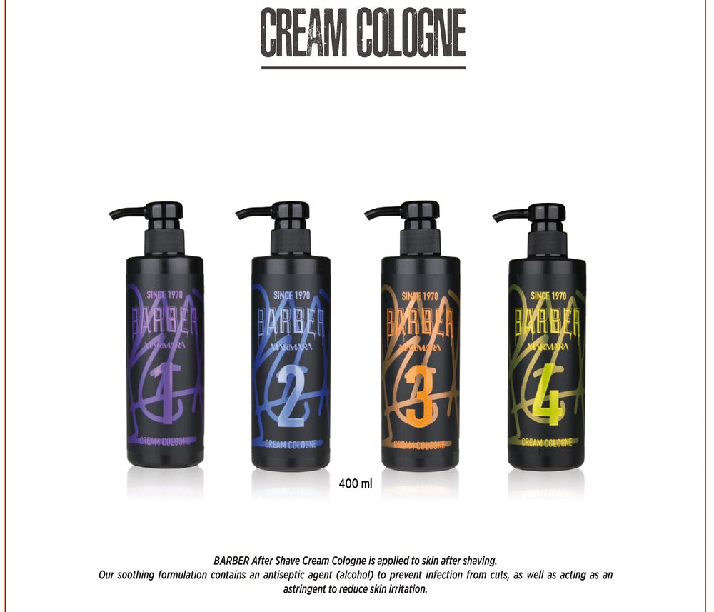 Envase de cristal de Marmara Barber Cologne para una experiencia premium.