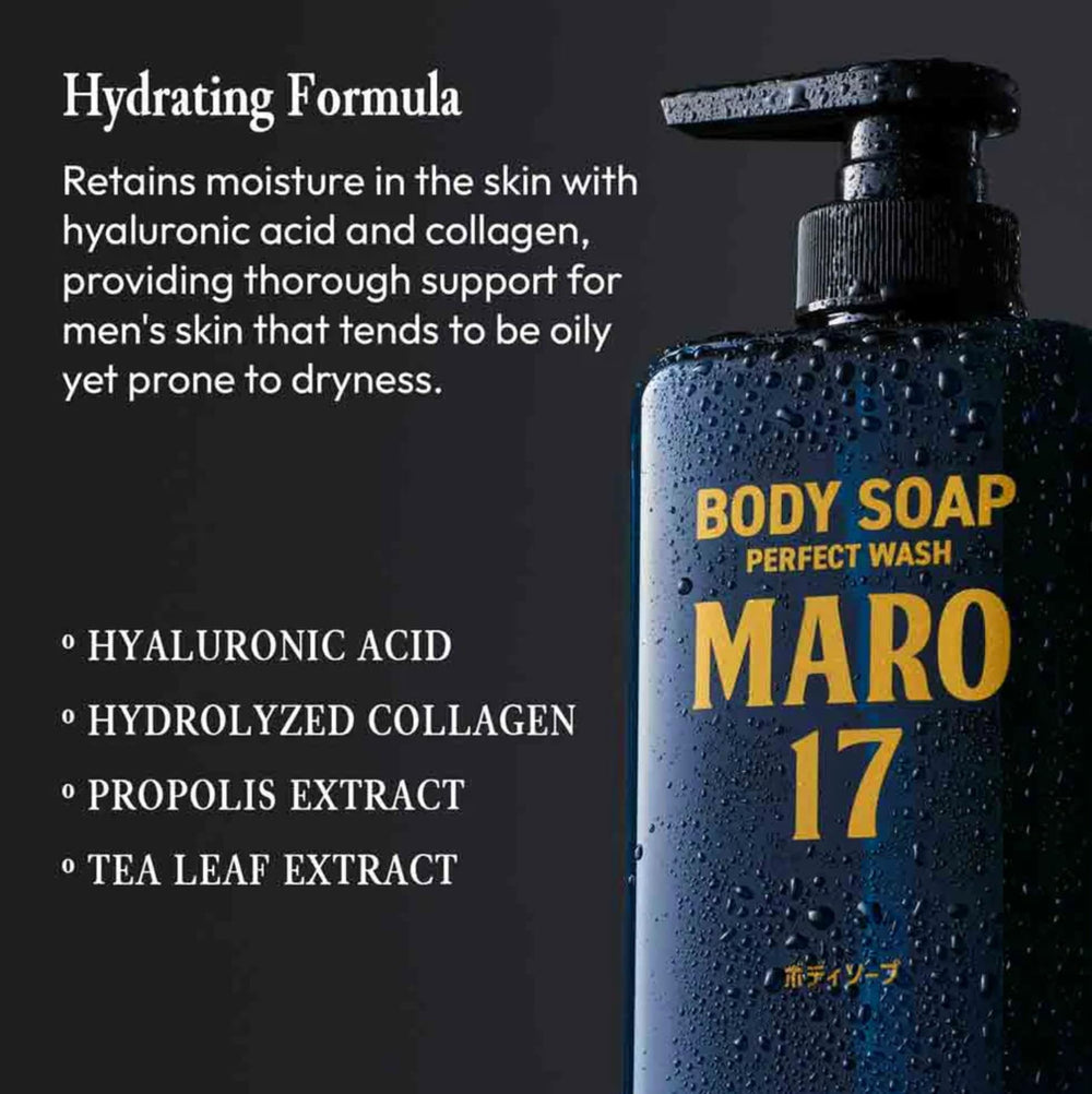 MARO17 gel de ducha masculino, espuma rica – limpieza suave y piel renovada tras la ducha