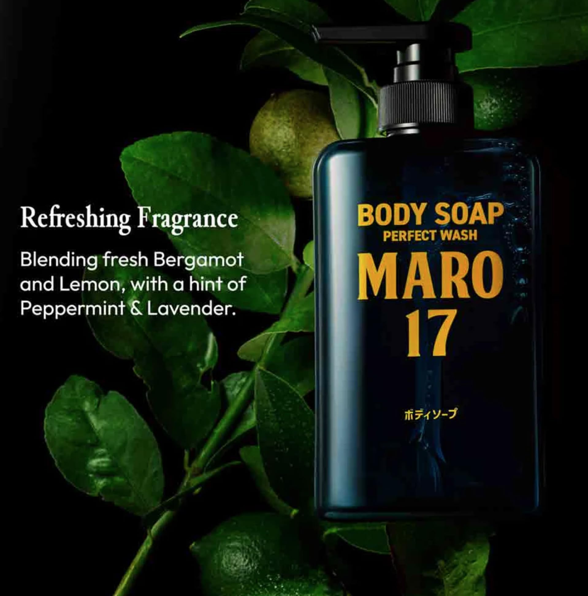 MARO17 gel de ducha masculino, fragancia bergamota – sensación fresca diaria al ducharte