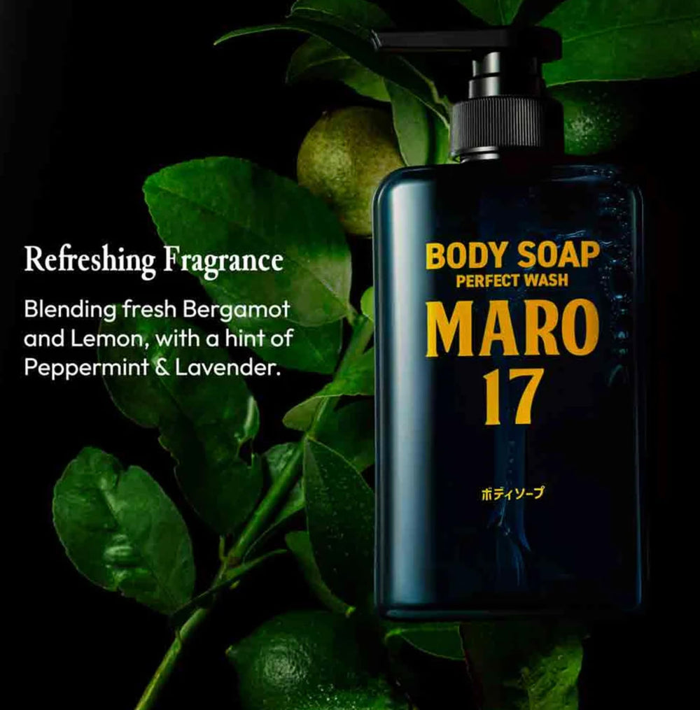 MARO17 gel de ducha masculino, fragancia bergamota – sensación fresca diaria al ducharte