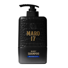 MARO17 Black+ Shampoo – bouteille noire, soin capillaire avec cellules souches de pomme pour cheveux sains