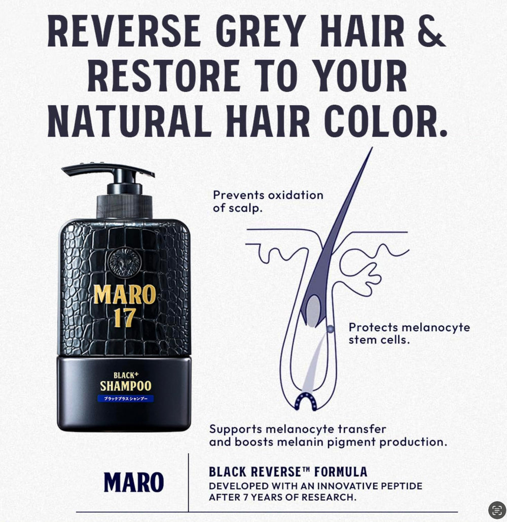 MARO17 Black+ Shampoo – démonstration de massage du cuir chevelu, rituel relaxant