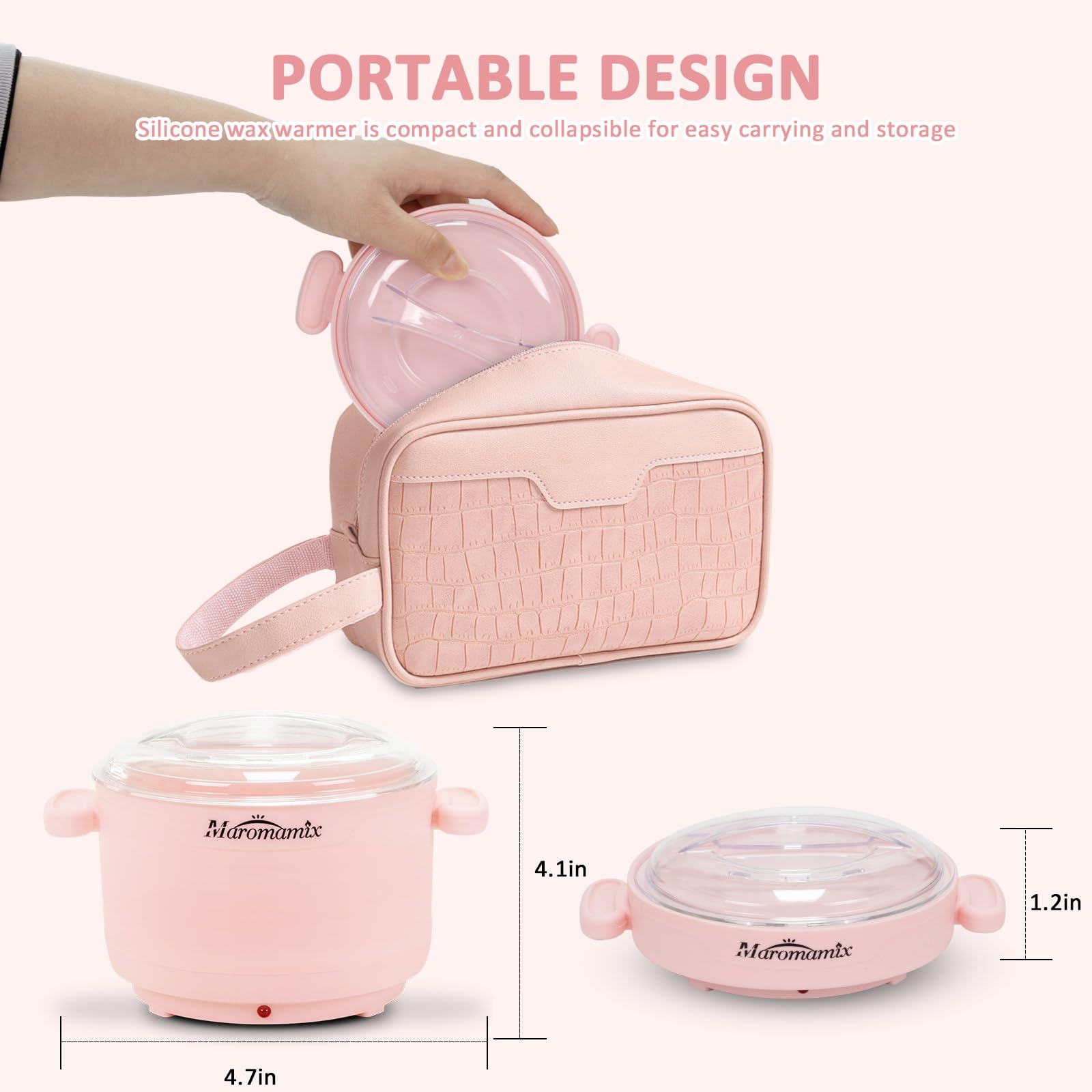 Maromamix diseño portátil y plegable, depilación sin esfuerzo