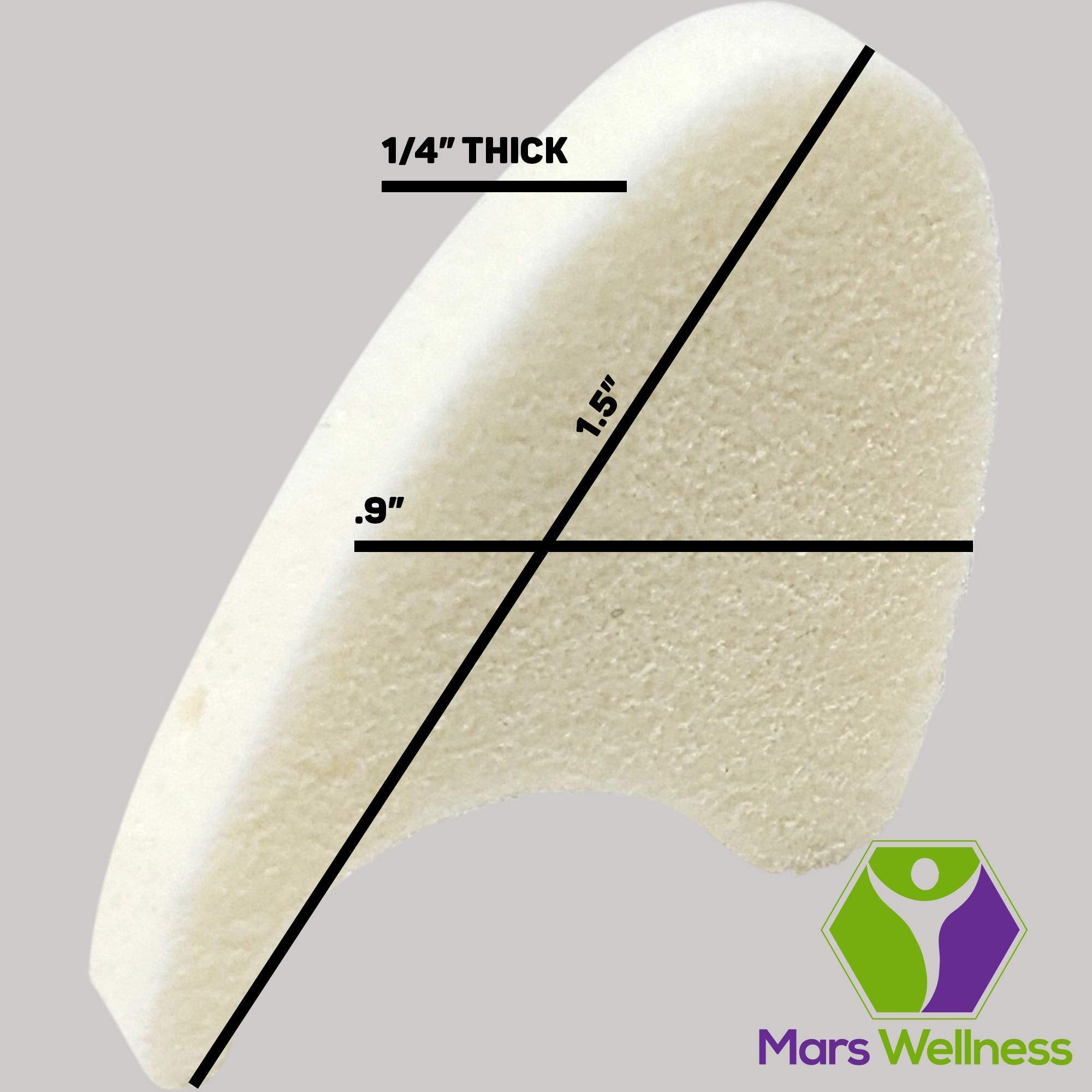 Mars Wellness separadores de dedos en espuma, uso diario para mayor comodidad al caminar.