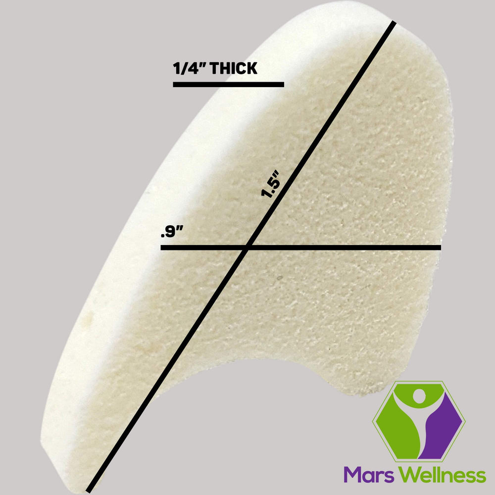 Mars Wellness separadores de dedos en espuma, uso diario para mayor comodidad al caminar.