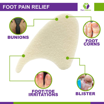 Mars Wellness separadores de dedos en espuma, se colocan dentro de los zapatos para confort.