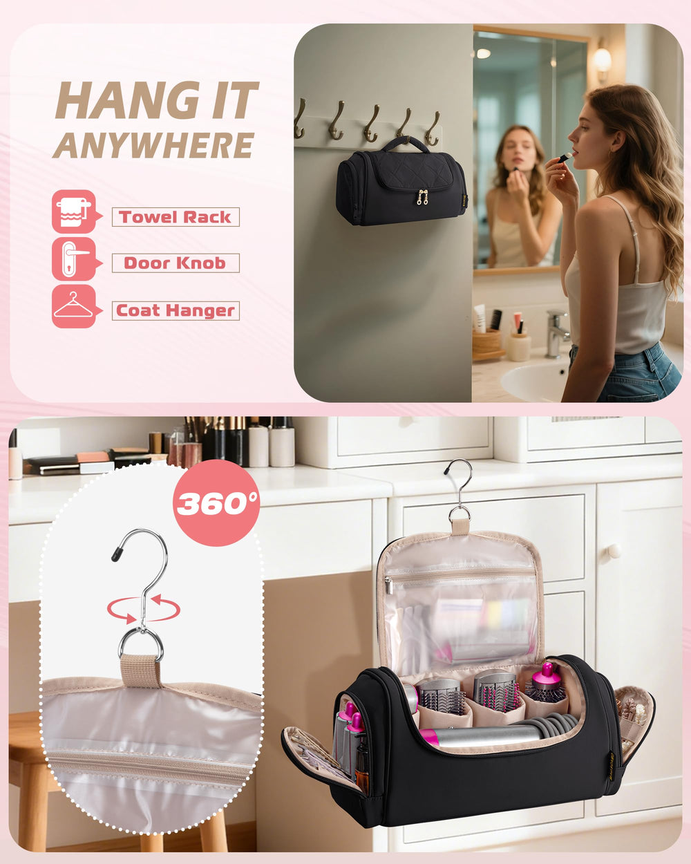 Marscamd bolsa con gancho giratorio 360°, acceso rápido al equipo.