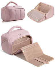 Marscamd bolsa de maquillaje de viaje con apertura plana para acceso rápido y orden.