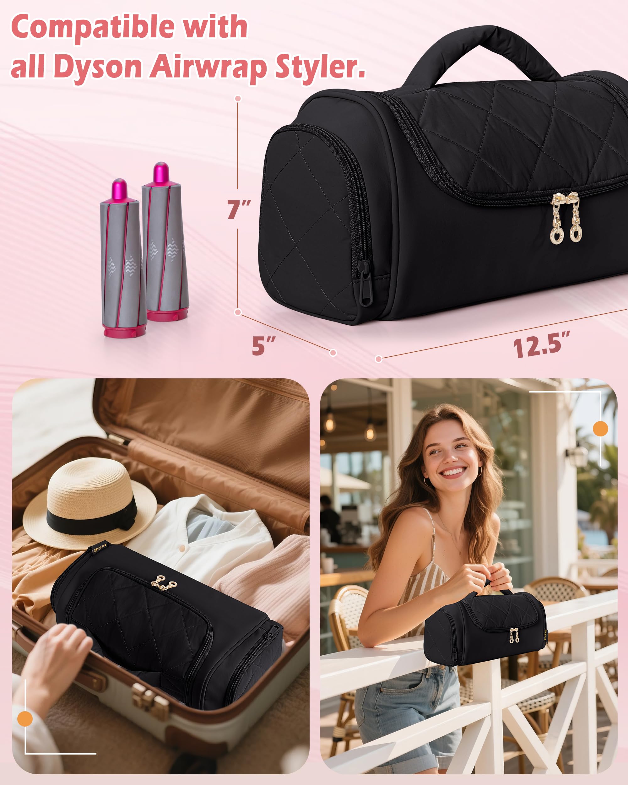 Marscamd bolsa compatible Dyson Airwrap, ideal para viaje y organización diaria.