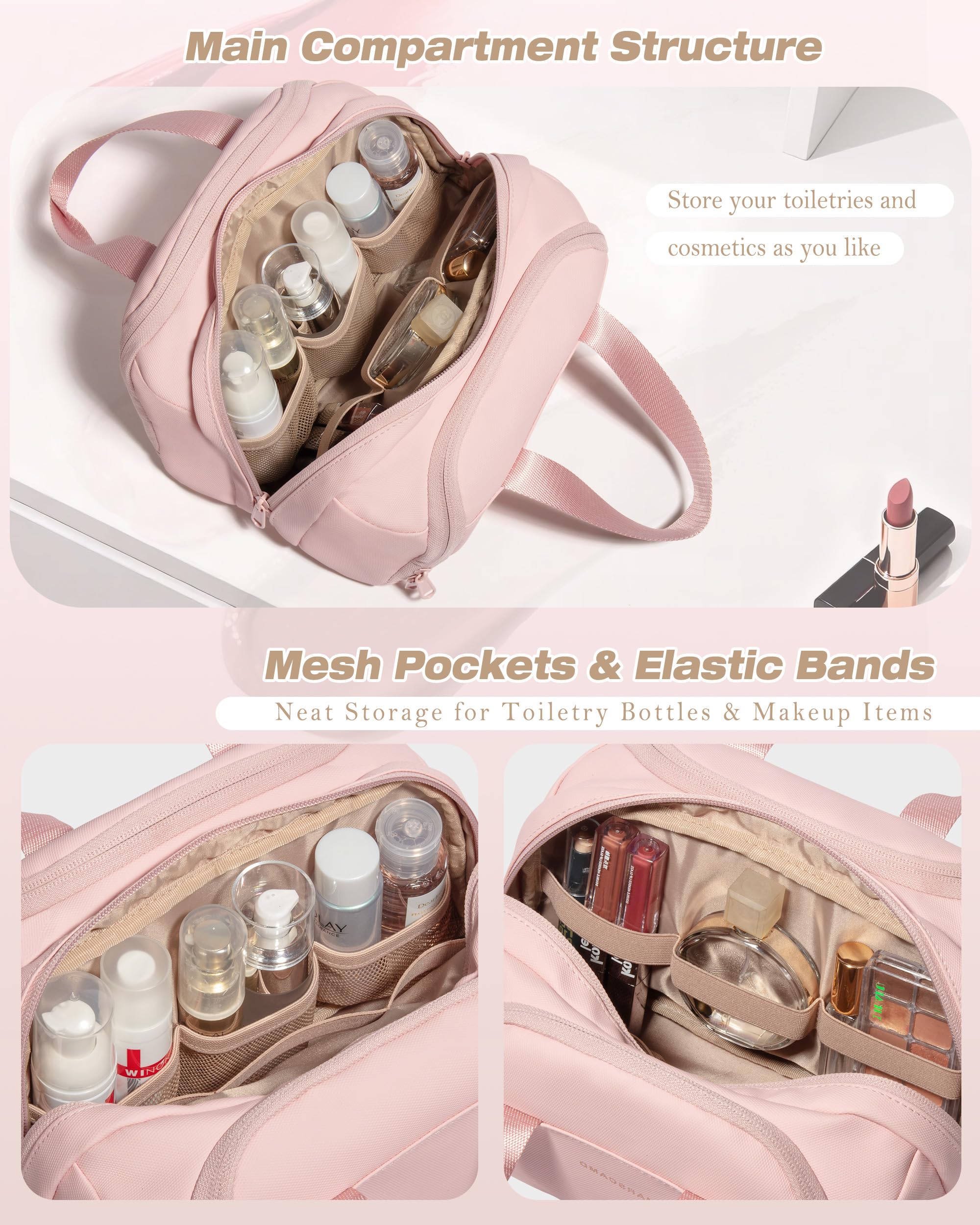 Marscamd organizador de cosméticos para viaje, impermeable y práctico.