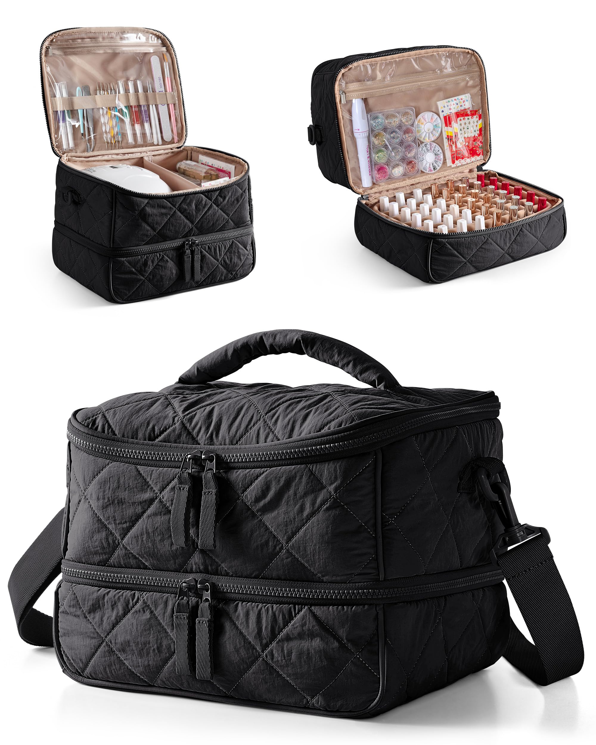 Marscamd organizador acolchado exterior para esmaltes, ideal para uso profesional o doméstico.