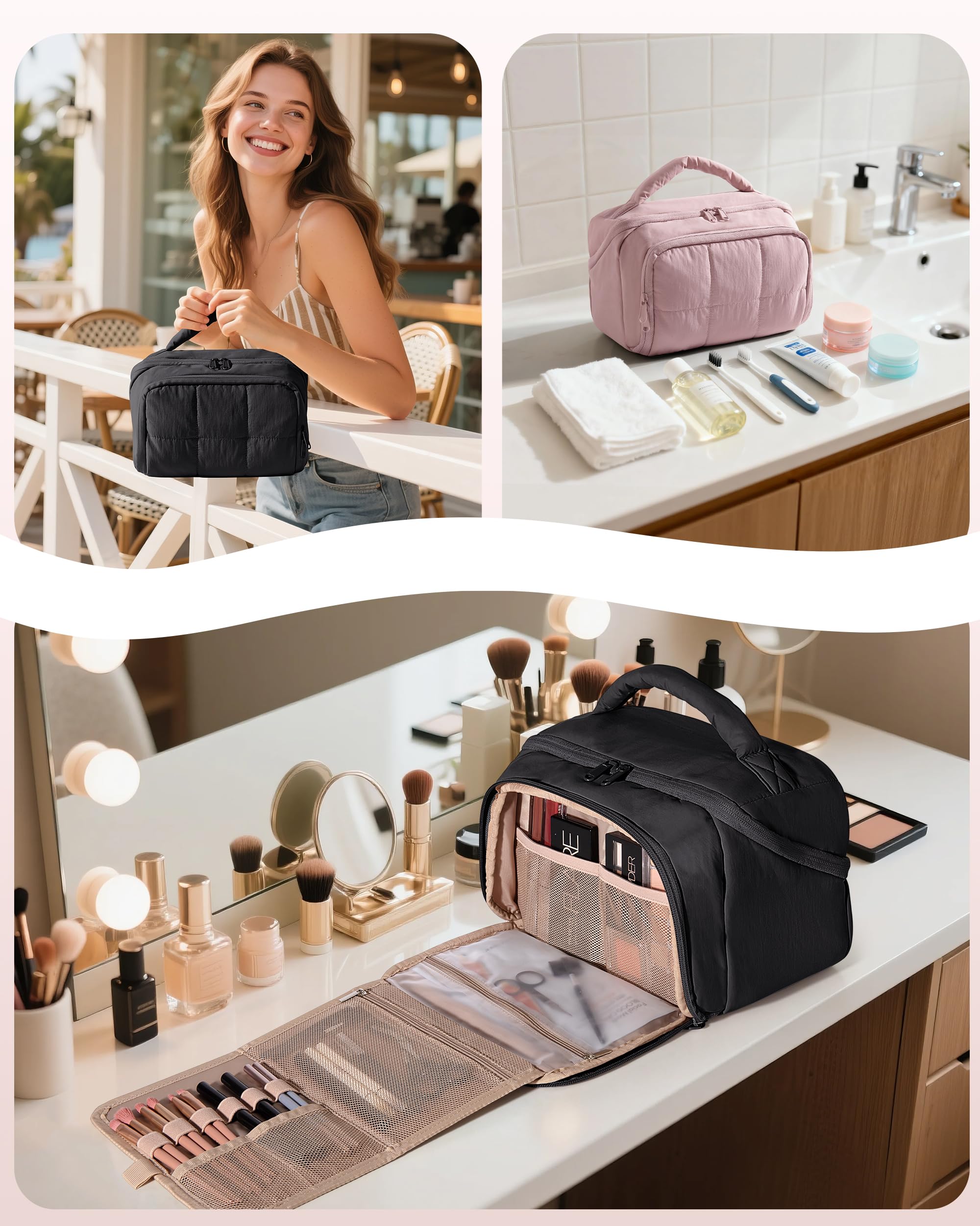 Marscamd bolsa versátil para cosméticos y accesorios de viaje.
