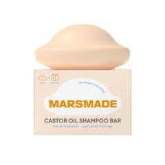 Mars Made barra shampoo aceite ricino para cabello suave y nutrido.