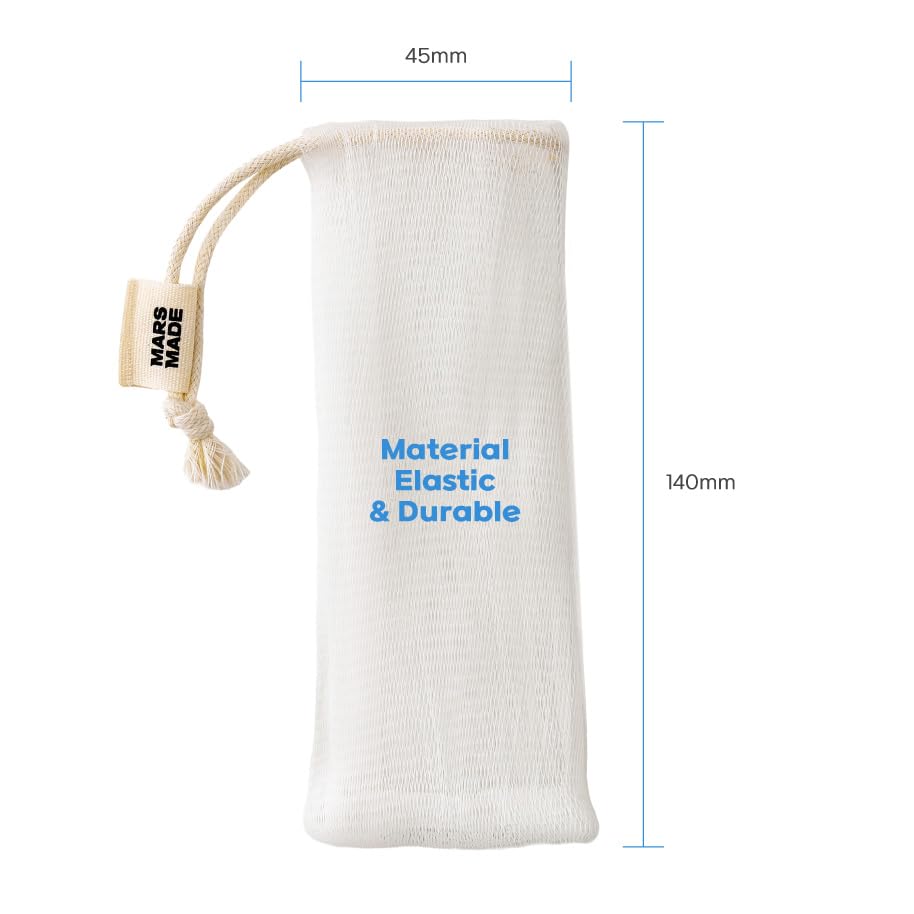 Mars Made PLA bolsita-jabon-viaje-malla: ideal para viajar y mantener higiene
