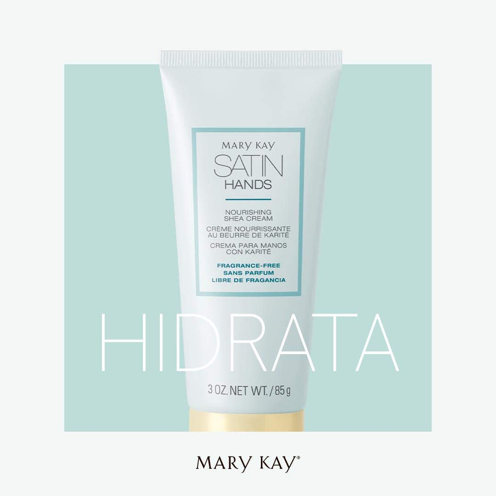 Mary Kay Satin Hands envase práctico para uso cómodo.