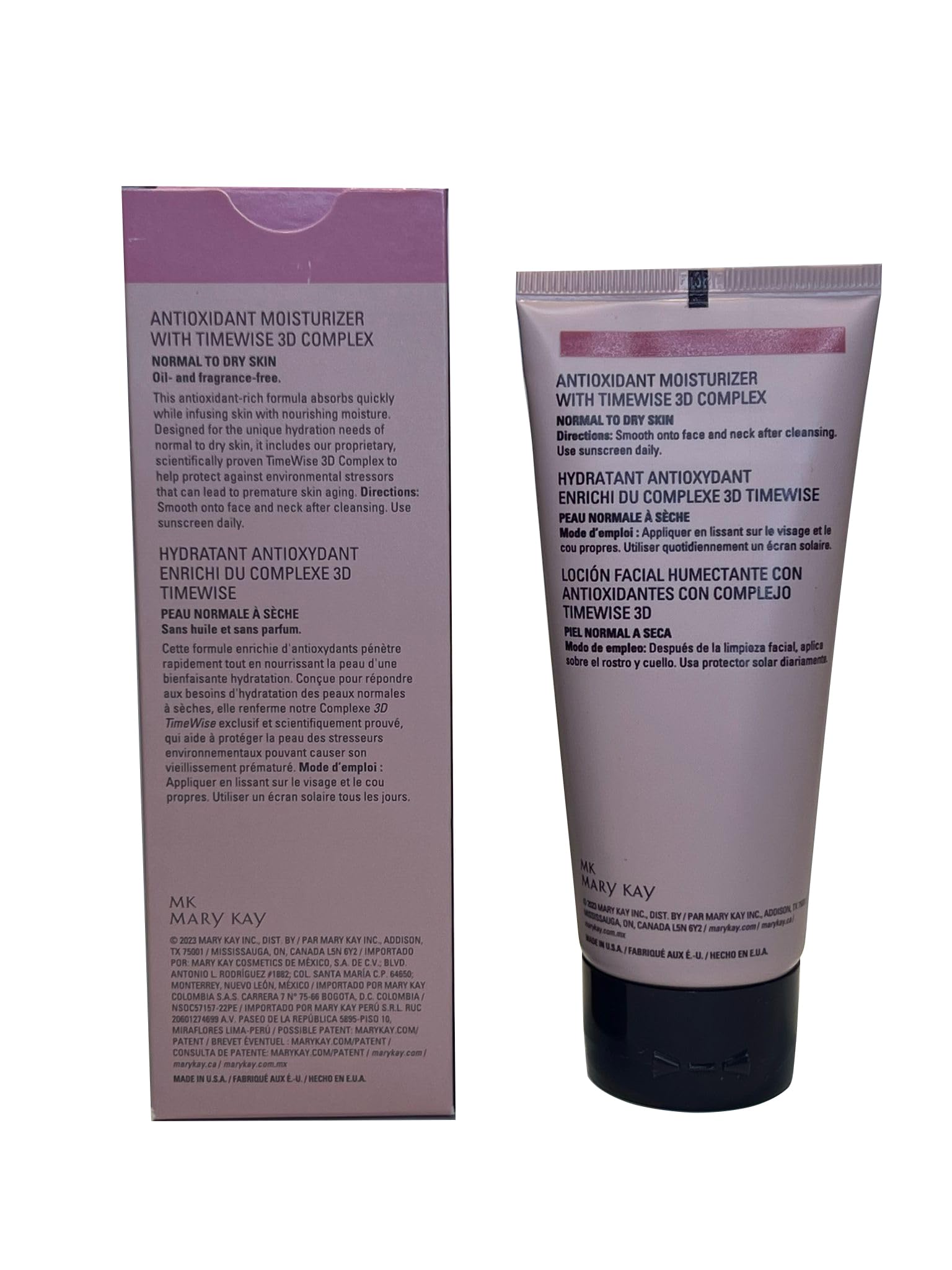Mary Kay TimeWise Moisturizer – application sur peau, texture lisse et ridules atténuées.