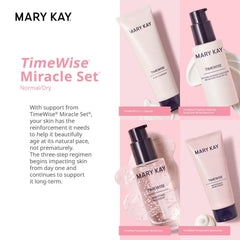 Aplicación facial suave con TimeWise Miracle Set en la rutina diaria