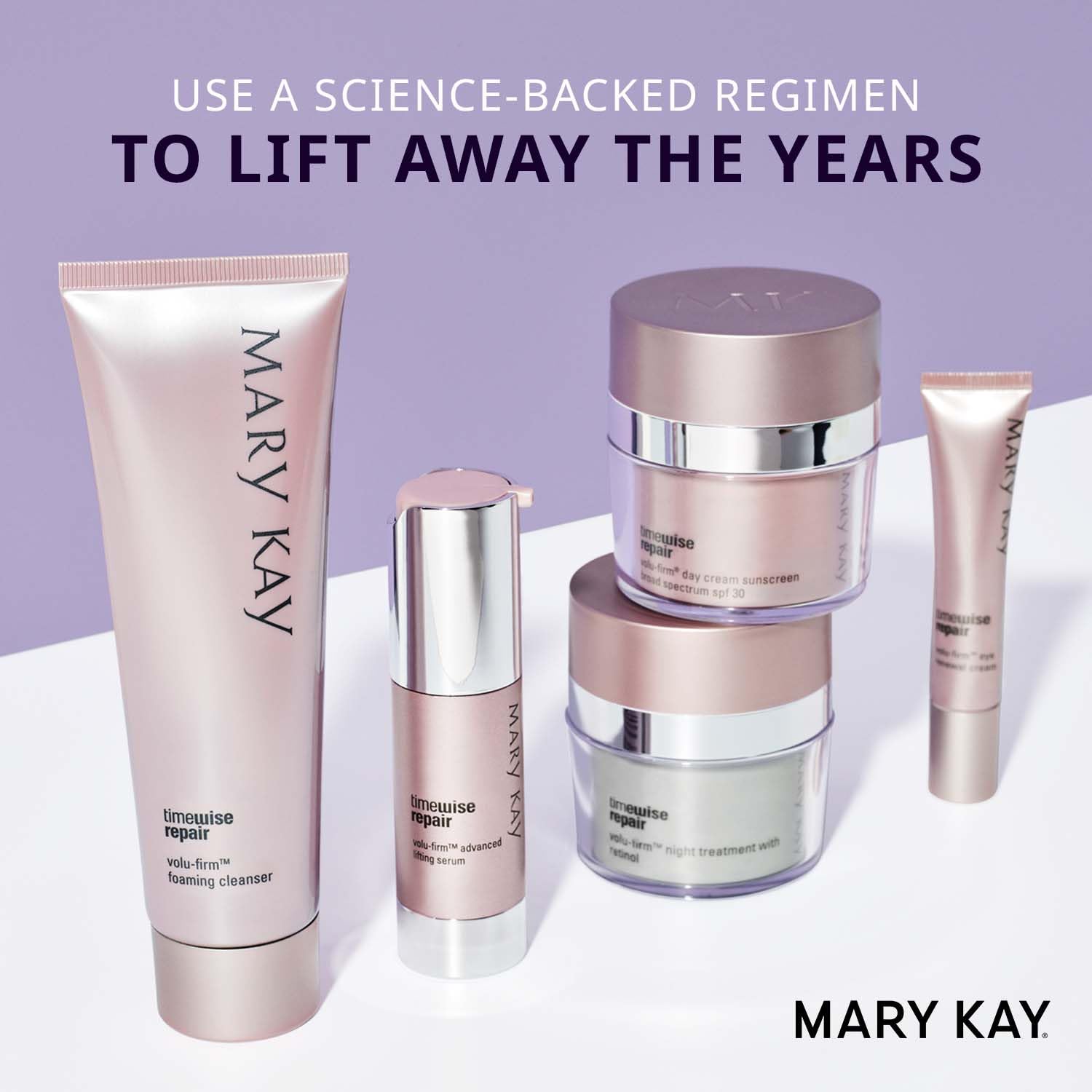 Mary Kay TimeWise Repair Volu-Firm Conjunto: caja del conjunto para rutina diaria.