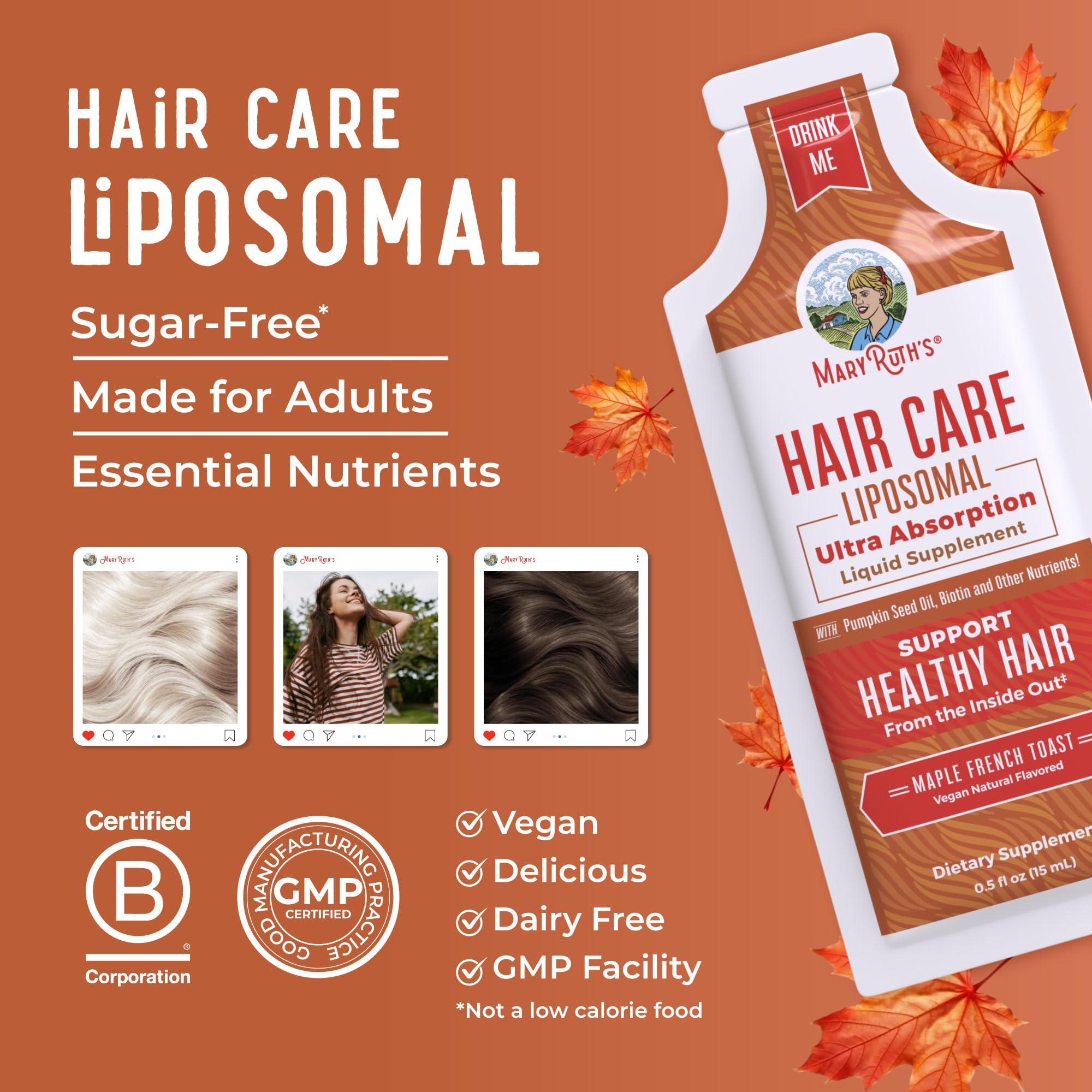 MaryRuth Organics uso diario del líquido para cabello.