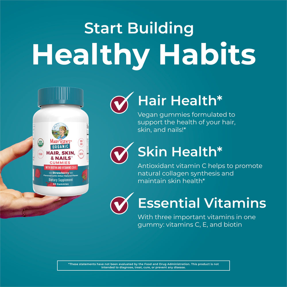 MaryRuth Organics vitamina C, gomitas, promueve antioxidantes para la piel.