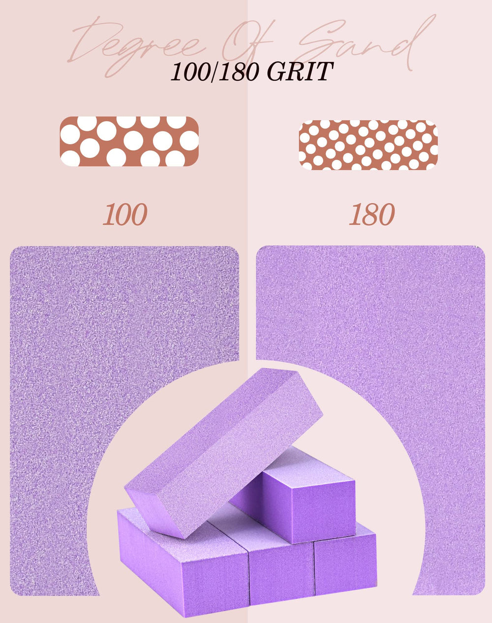 Maryton bloque lijado-preparar uñas naturales 100-180 para mejor adherencia.