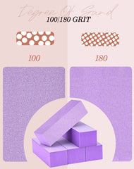 Maryton bloque lijado-preparar uñas naturales 100-180 para mejor adherencia.