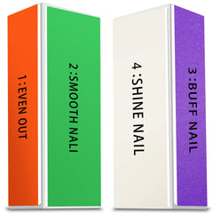 Maryton bloque pulidor uñas cuatro caras para un acabado suave
