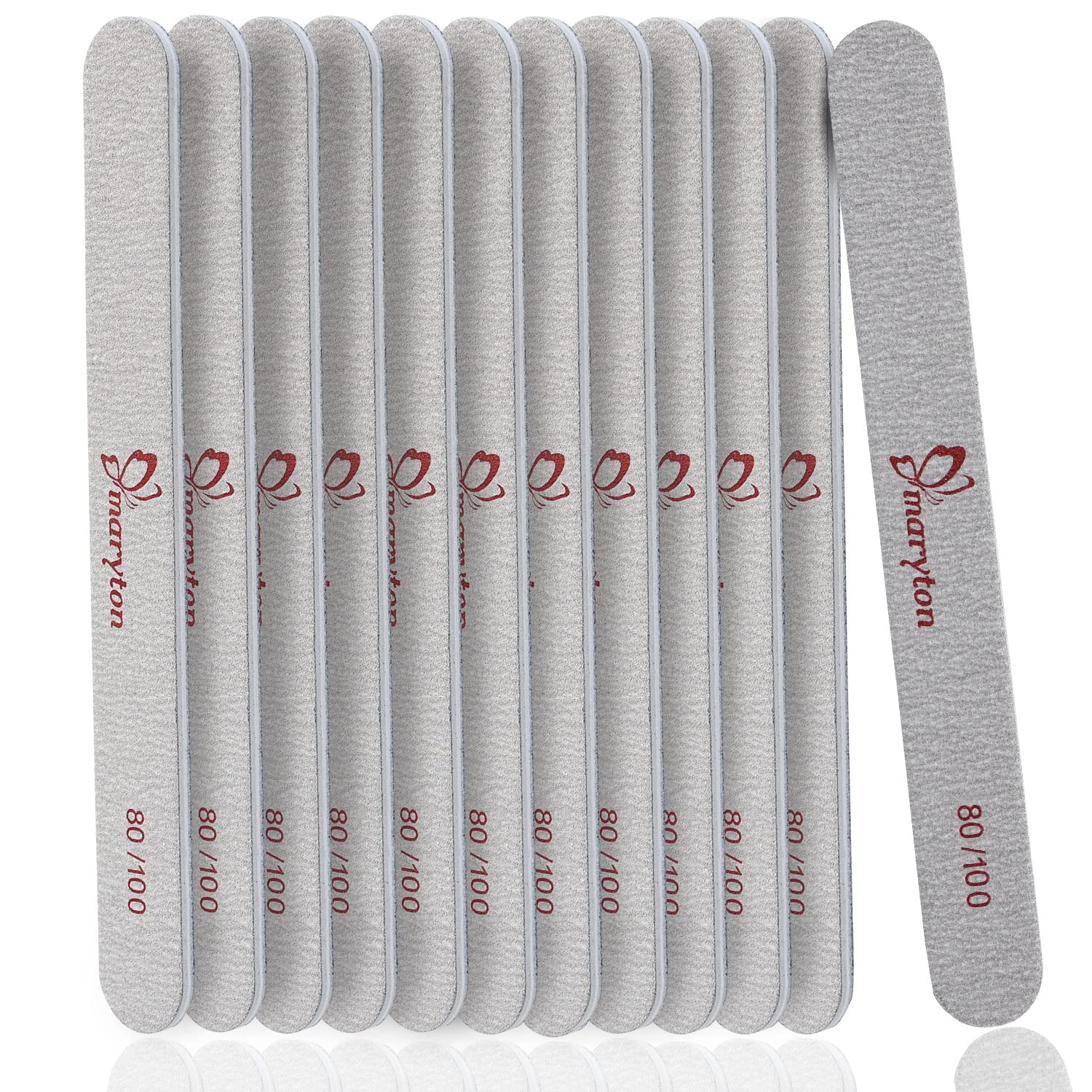 Maryton lima dobl e cara 80/100 grano para dar forma con precisión en uñas de gel o acrílicas