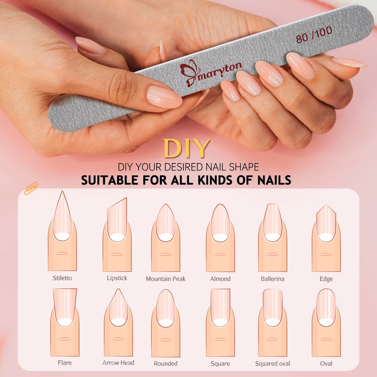 Lima Maryton duradera y lavable para múltiples usos en manicura