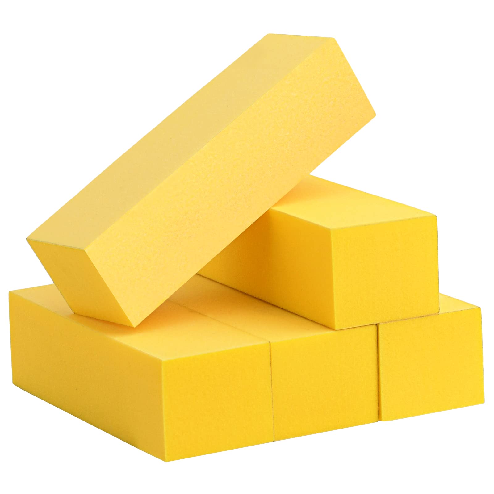 Maryton bloque de pulido tres vías amarillo frontal para preparación de uñas naturales