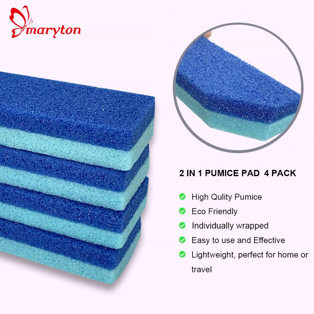 Maryton piedra pómez de doble cara, azul, exfolia suavemente con dos texturas.