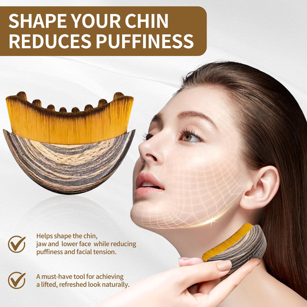Cepillo de Contorno Linfático Facial, masaje de drenaje suave para definir el contorno.