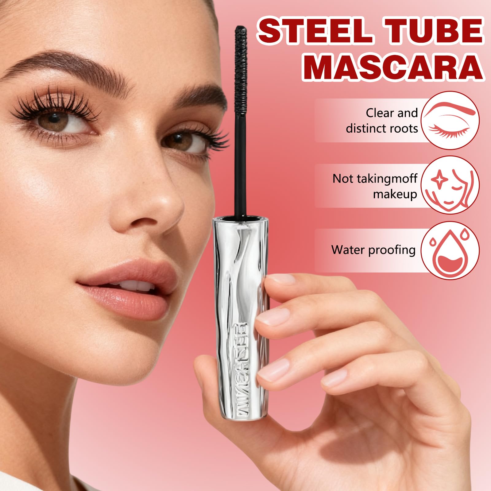 Mascara Bastón Hierro, con pestañas 3D para mayor volumen