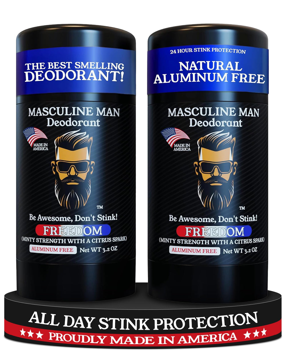 MASCULINE MAN Déodorant, format voyage, fraîcheur durable toute la journée.