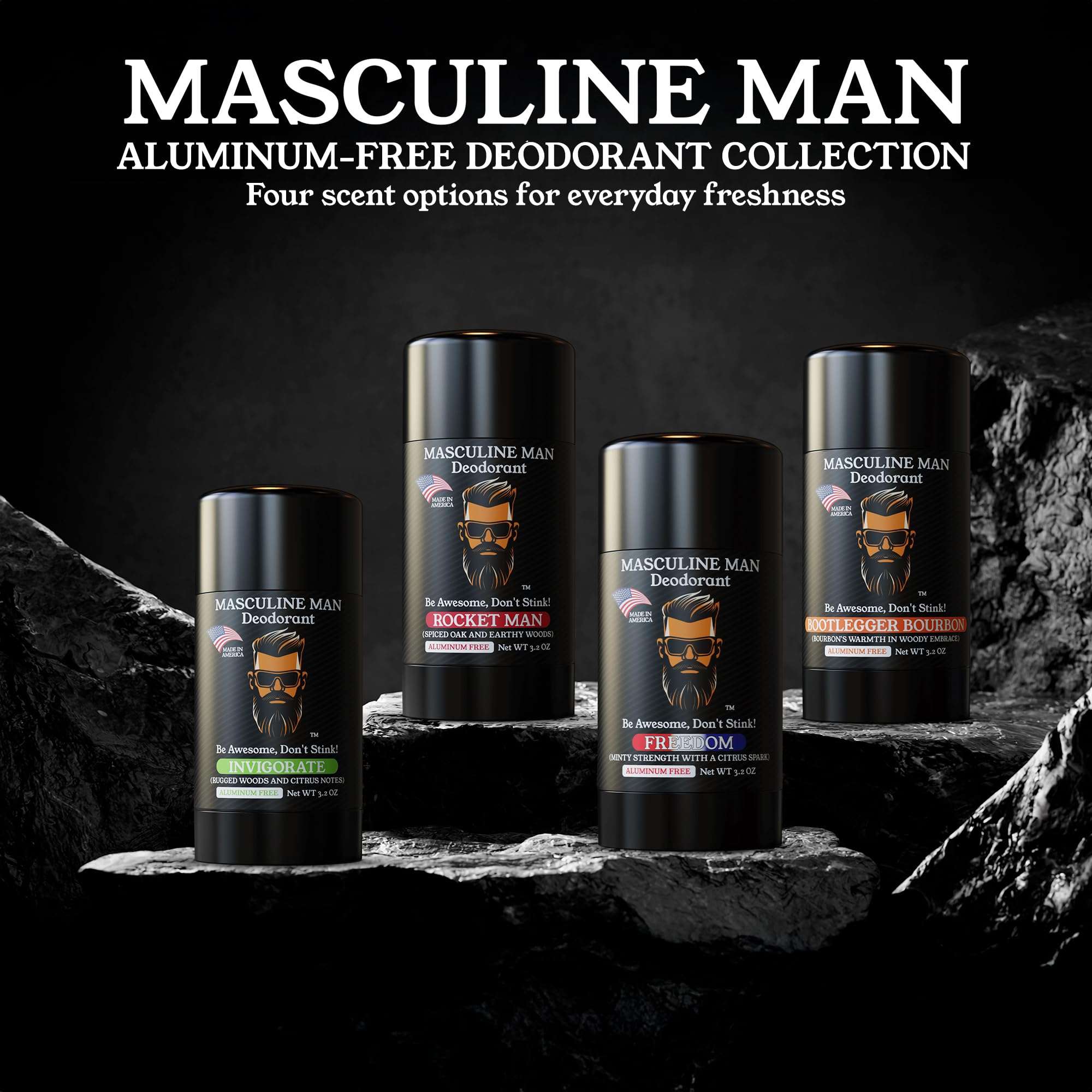 MASCULINE MAN Déodorant à la coco et jojoba pour nourrir la peau.