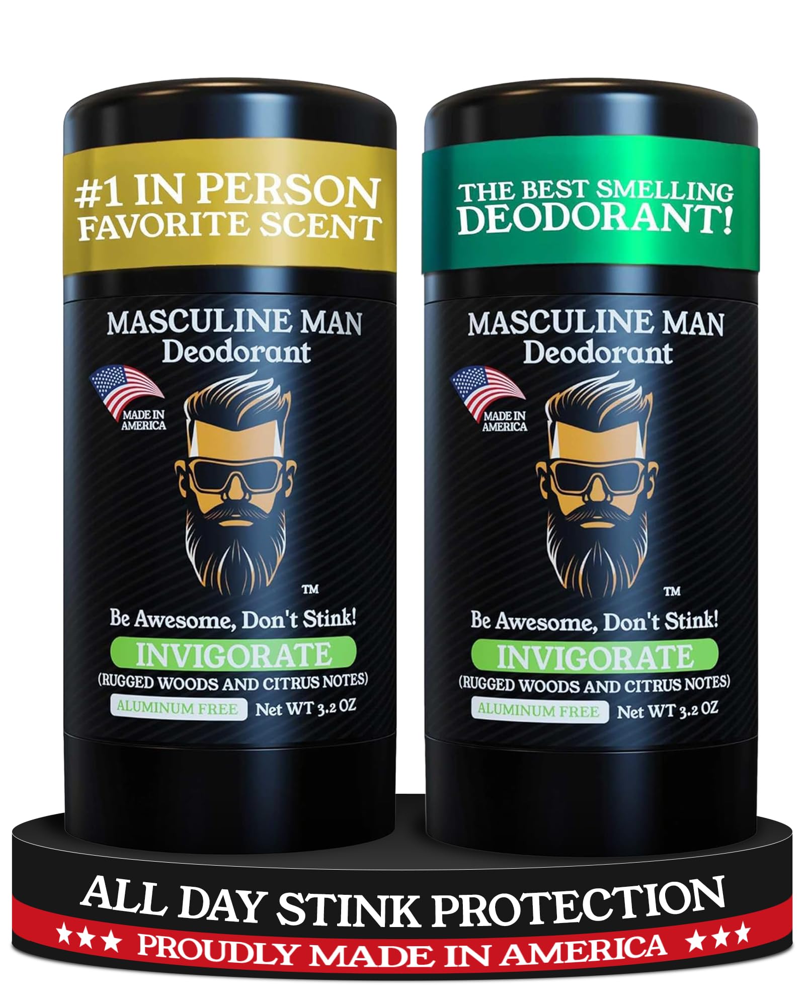 Masculine Man Invigorate barra de desodorante: aroma amaderado y cítrico