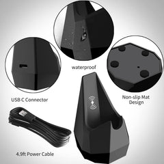 Masinvi cargador compatible Manscaped 4.0; materiales duraderos para uso prolongado.