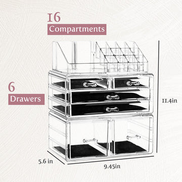 Masirs organizador cosméticos, diseño modular para adaptar el espacio de tu escritorio.