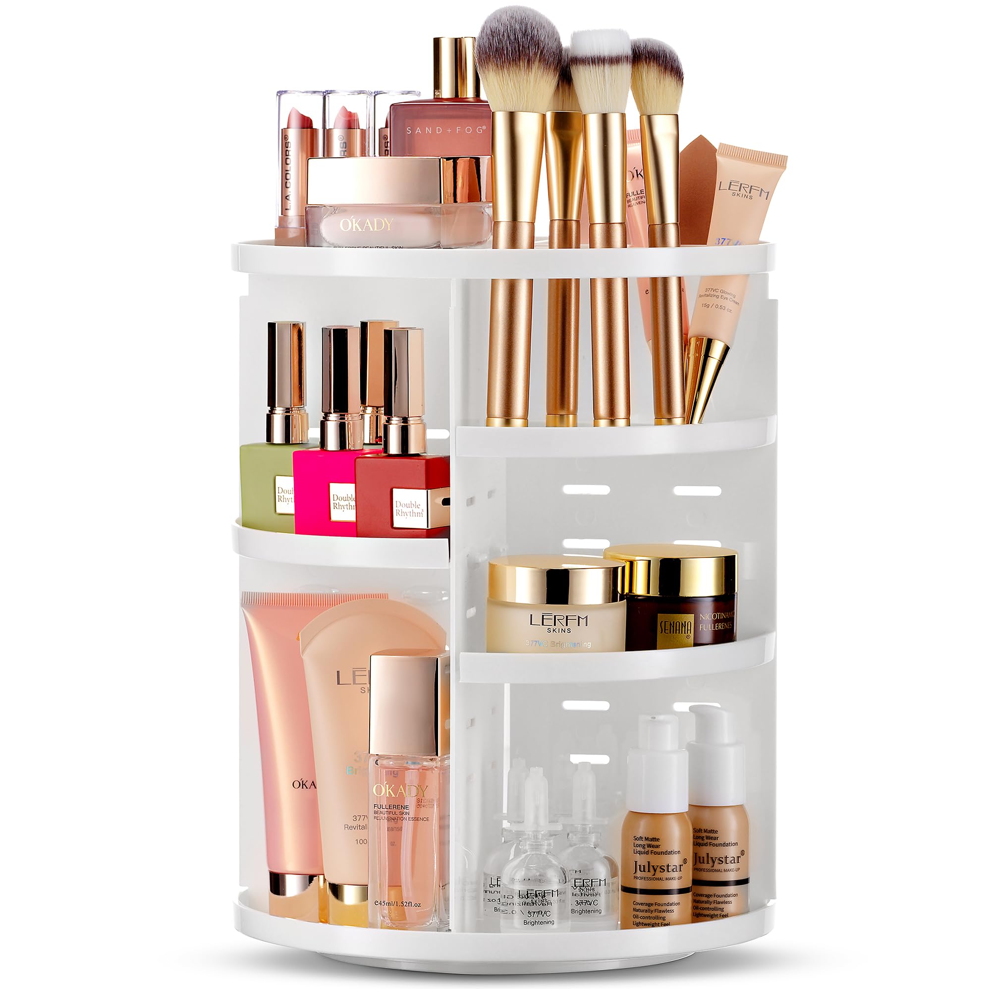 Masirs organizador de maquillaje con giro 360°: acceso rápido a tus productos