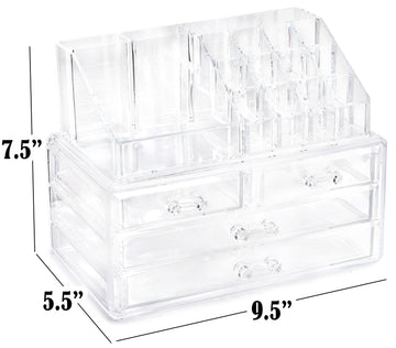 Masirs organizador con 4 cajones para separar brochas y labiales.