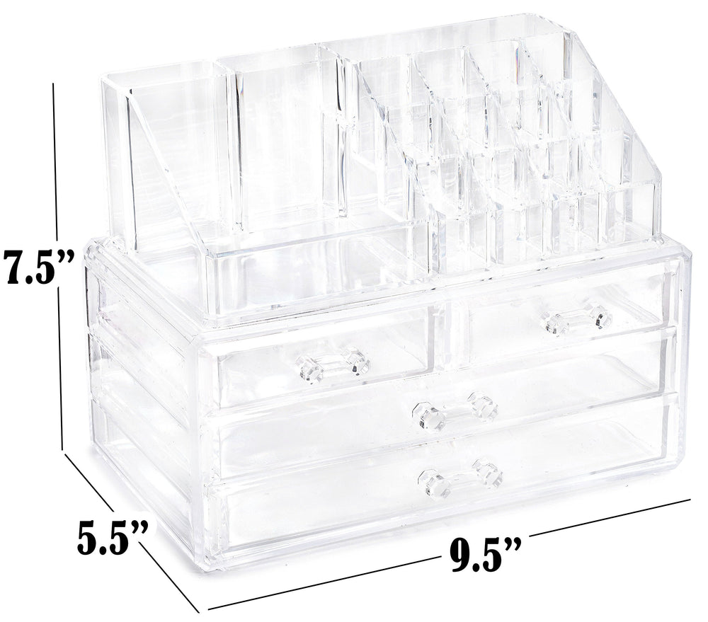 Masirs organizador con 4 cajones para separar brochas y labiales.