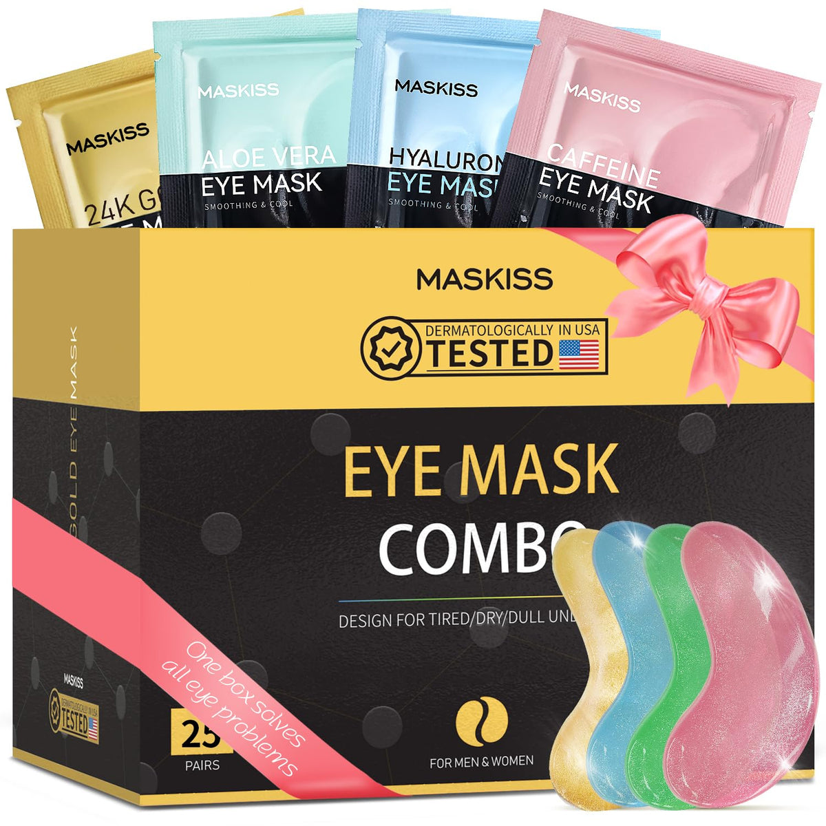Maskiss parches ojos 24k oro para una mirada más luminosa