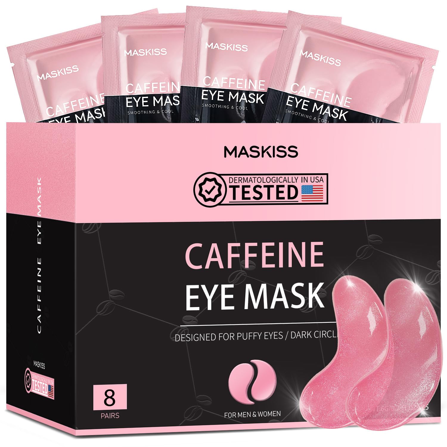 Maskiss parches oculares con cafeína para despertar la mirada.