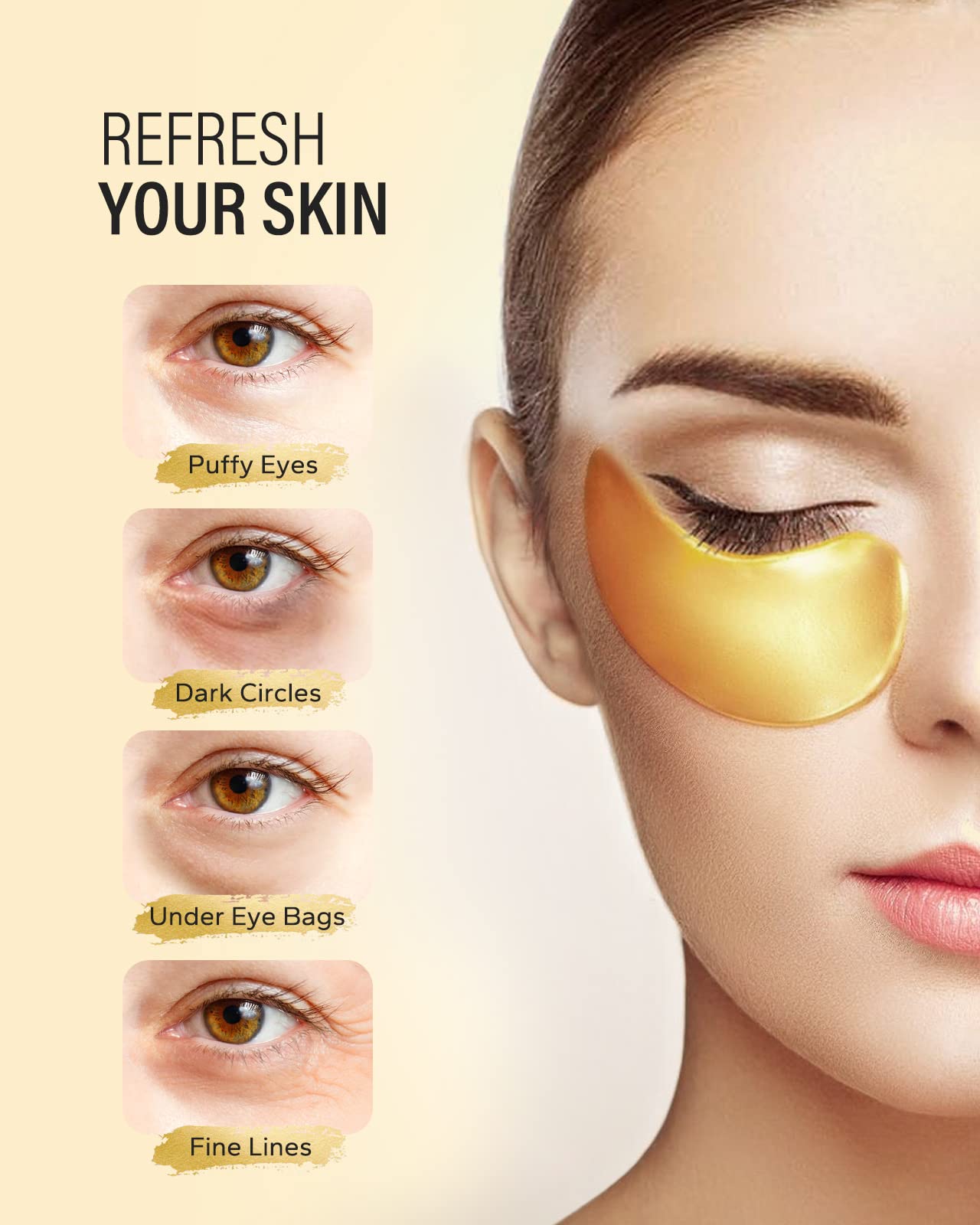 Maskiss parches ojos colageno, ayudan a suavizar líneas.
