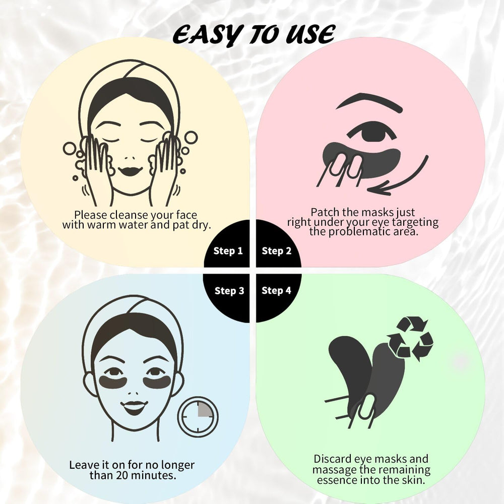 Maskiss parches ojos con ingredientes naturales para cuidado suave.