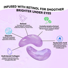 Maskiss parches ojos retinol uso nocturno para piel más suave
